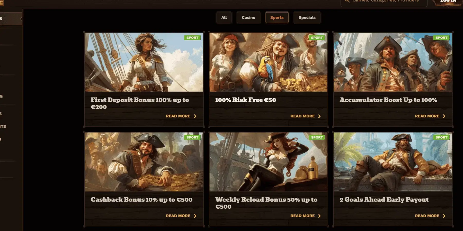 Panoramica dei bonus e delle recensioni su fatpirate casino